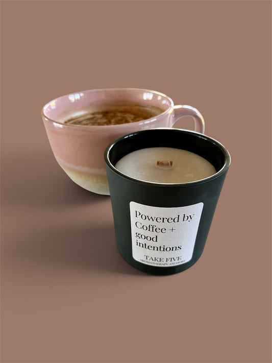 Powered by Coffee + Good Intentions Aromatherapy Candle