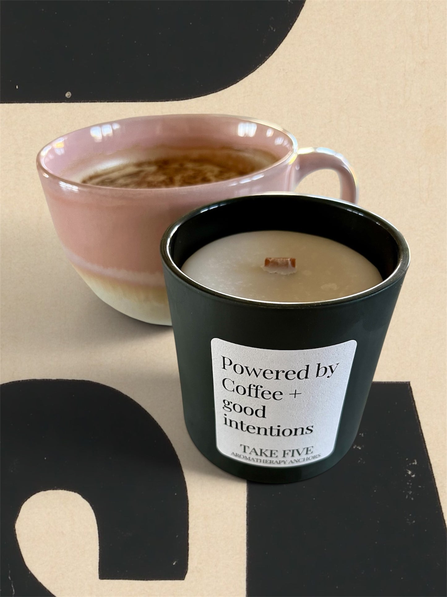 Powered by Coffee + Good Intentions Aromatherapy Candle